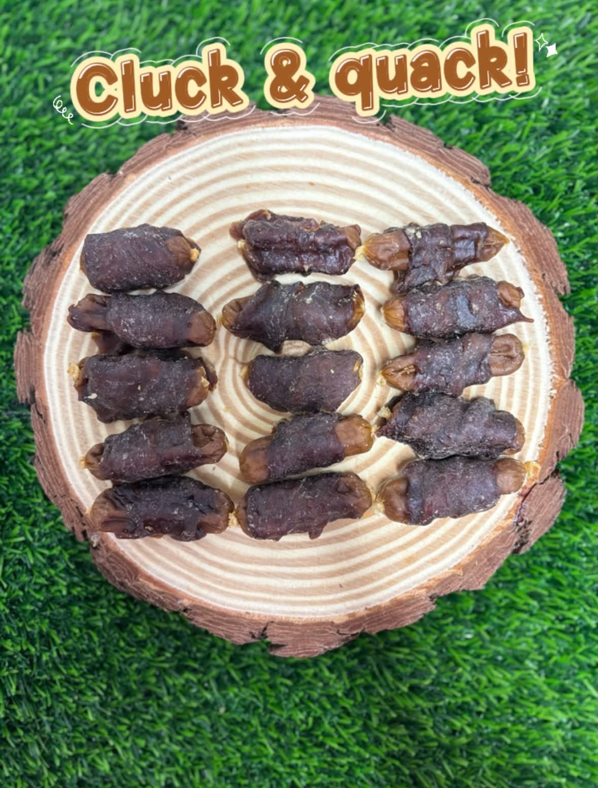 Fiver Friday- Cluck & Quack! 15 chicken wrapped sausages