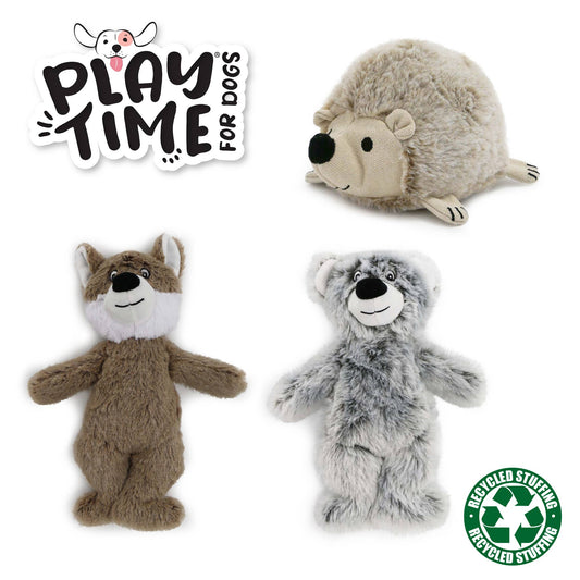 Play Time For Dogs - Cuddle- Ropey Bellies Bear/Fox/Hedgehog