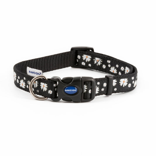Patterned Collection Collar : Black Daisy