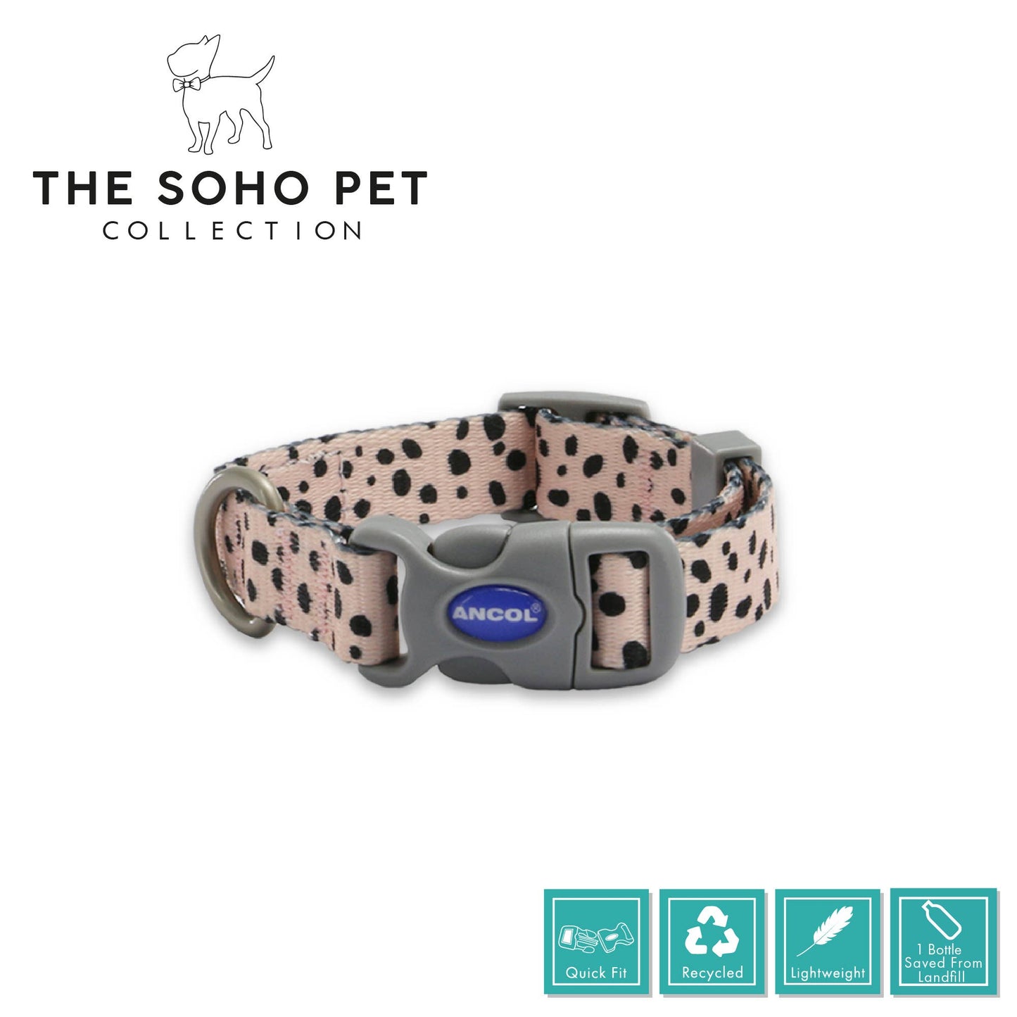 Soho Pet Collection Dalmation Patterned Collar