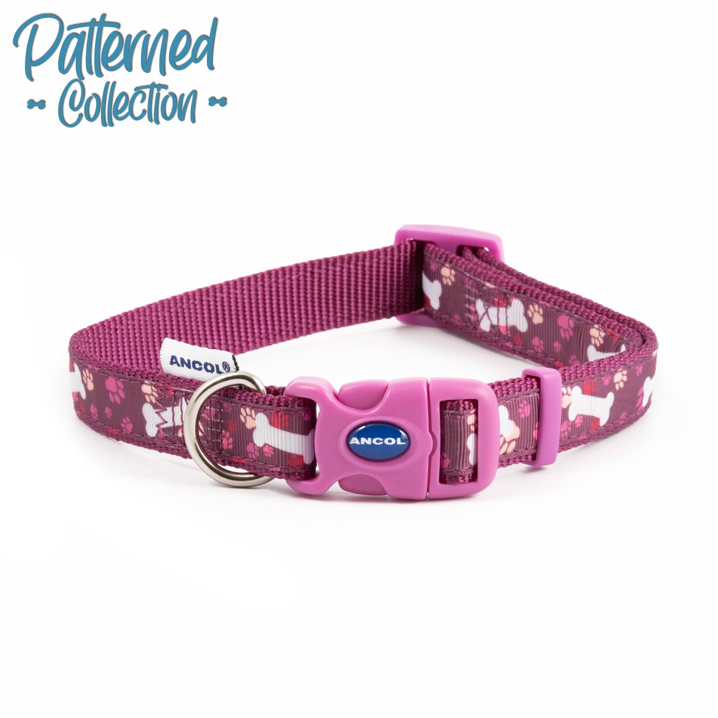 Patterned Collection Collar : Purple Bones