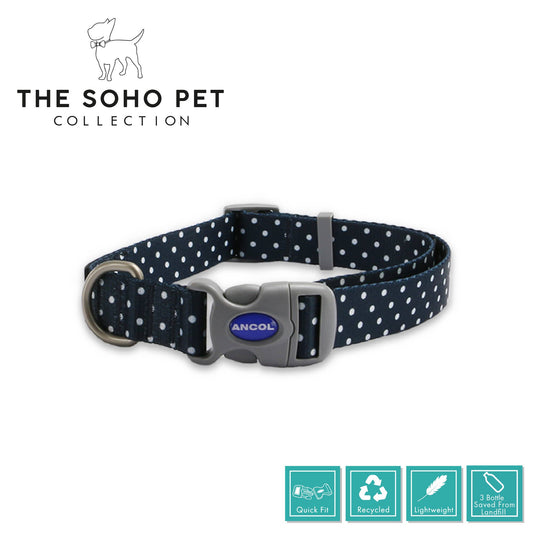 Soho Pet Collection Polka Dot Patterned Collar